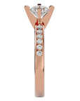 Inel de Logodnă Pavé din Aur 14k cu Diamante Naturale Brilliant de 0.79 ct din 14k Aur Roz - Castelo.ro