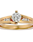 Inel Soft Pavé cu Moissanite Brilliant de 0.67 ct din 18k Aur Galben - Castelo.ro