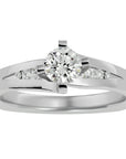 Inel Soft Pavé cu Diamante Naturale Brilliant de 0.67 ct din Platina - Castelo.ro