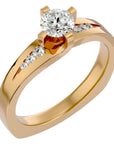 Inel Soft Pavé cu Moissanite Brilliant de 0.67 ct din 18k Aur Galben - Castelo.ro