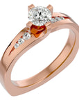 Inel Soft Pavé din Aur 14k cu Diamante Naturale Brilliant de 0.67 ct din 14k Aur Roz - Castelo.ro