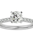 Inel de Logodnă Pavé cu Diamante Create în Laborator Brilliant de 0.56 ct din Platina - Castelo.ro