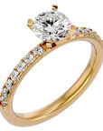 Inel de Logodnă Pavé din Aur 14k cu Diamante Naturale Brilliant de 0.56 ct din 14k Aur Galben - Castelo.ro