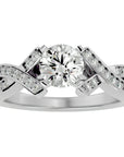 Inel de Logodnă Duo Eternal cu Diamante Naturale Brilliant de 2.18 ct din Platina - Castelo.ro