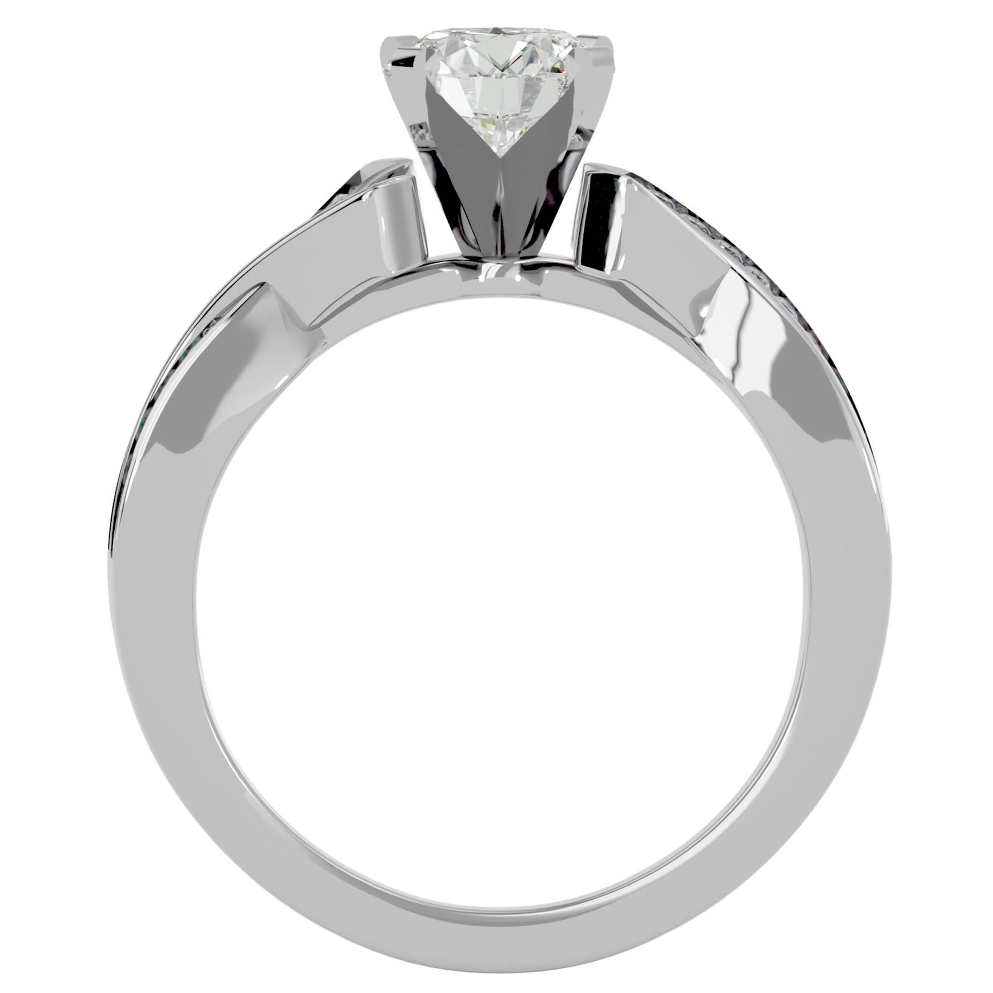 Inel de Logodnă Duo Eternal din Aur 14k cu Diamante Create în Laborator Brilliant de 2.18 ct din 14k Aur Alb - Castelo.ro