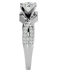Inel de Logodnă Duo Eternal din Aur 14k cu Moissanite Brilliant de 2.18 ct din 14k Aur Alb - Castelo.ro