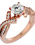 Inel de Logodnă Duo Eternal din Aur 14k cu Diamante Naturale Brilliant de 2.18 ct din 14k Aur Roz - Castelo.ro