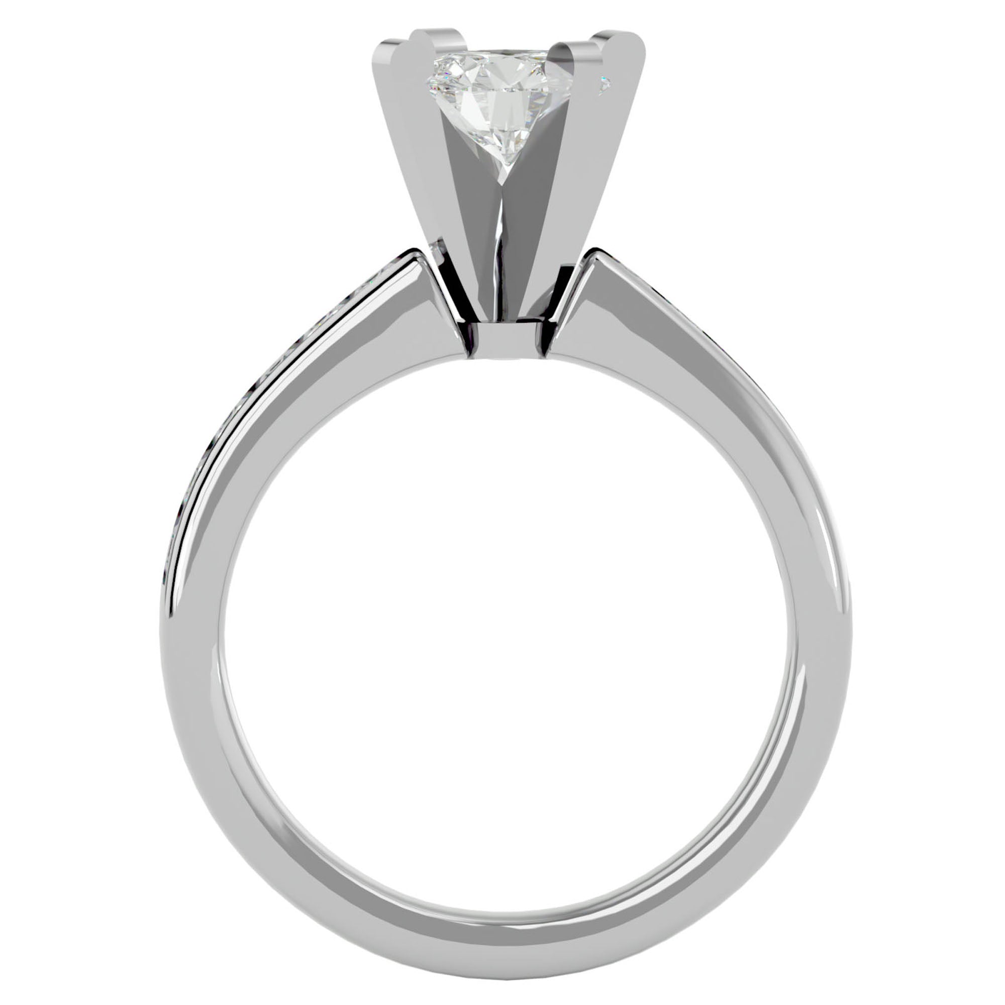 Inel de Logodnă Pavé cu Diamante Create în Laborator Brilliant de 1.58 ct din Platina - Castelo.ro