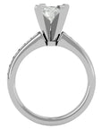 Inel de Logodnă Pavé din Aur 14k cu Diamante Create în Laborator Brilliant de 1.58 ct din 14k Aur Alb - Castelo.ro
