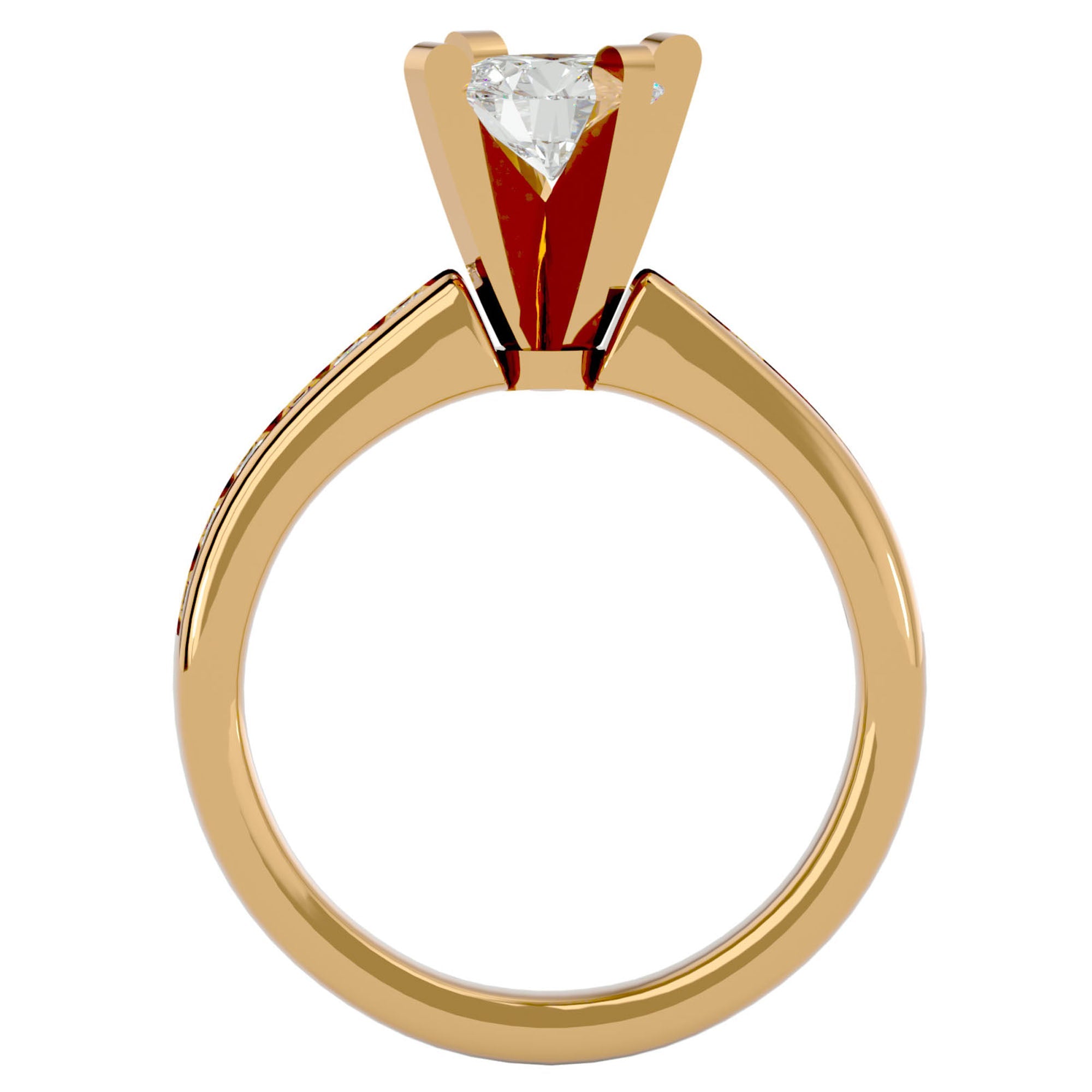 Inel de Logodnă Pavé cu Diamante Create în Laborator Brilliant de 1.58 ct din 18k Aur Galben - Castelo.ro