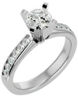 Inel de Logodnă Pavé din Aur 14k cu Diamante Create în Laborator Brilliant de 1.58 ct din 14k Aur Alb - Castelo.ro