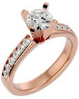 Inel de Logodnă Pavé din Aur 14k cu Diamante Create în Laborator Brilliant de 1.58 ct din 14k Aur Roz - Castelo.ro