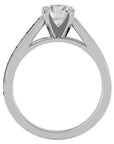 Inel de Logodnă cu Moissanite Solitaire Etern Pavé de 1.51 ct din Platina - Castelo.ro