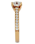 Inel de Logodnă din Aur 14k cu Diamante Create în Laborator Solitaire Etern Pavé de 1.51 ct din 14k Aur Galben - Castelo.ro