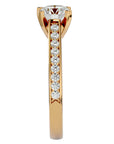 Inel de Logodnă cu Moissanite Solitaire Etern Pavé de 1.51 ct din 18k Aur Galben - Castelo.ro