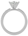Inel de Logodnă din Aur 14k cu Diamante Naturale Solitaire Etern Pavé de 1.26 ct din 14k Aur Alb - Castelo.ro
