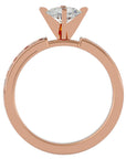 Inel de Logodnă din Aur 14k cu Diamante Naturale Solitaire Etern Pavé de 1.26 ct din 14k Aur Roz - Castelo.ro