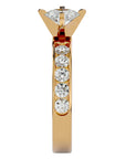 Inel de Logodnă din Aur 14k cu Diamante Naturale Solitaire Etern Pavé de 1.26 ct din 14k Aur Galben - Castelo.ro