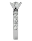 Inel de Logodnă din Aur 14k cu Diamante Naturale Solitaire Etern Pavé de 1.26 ct din 14k Aur Alb - Castelo.ro