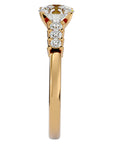 Inel de Logodnă cu Diamante Create în Laborator Solitaire Etern Pavé de 0.87 ct din 18k Aur Galben - Castelo.ro