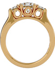 Inel de Logodnă din Aur 14k cu Trei Diamante Naturale Etern Pavé de 2.01 ct din 14k Aur Galben - Castelo.ro