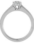 Inel de Logodnă cu Diamante Naturale Solitaire Etern Pavé de 0.75 ct din Platina - Castelo.ro