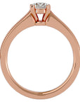 Inel de Logodnă cu Diamante Create în Laborator Solitaire Etern Pavé de 0.75 ct din 18k Aur Roz - Castelo.ro