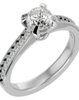 Inel de Logodnă din Aur 14k cu Diamante Naturale Solitaire Etern Pavé de 1.10 ct din 14k Aur Roz - Castelo.ro