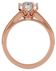Inel de Logodnă din Aur 14k cu Diamante Create în Laborator Solitaire Etern Pavé de 1.14 ct din 14k Aur Roz - Castelo.ro
