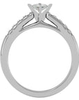 Inel de Logodnă cu Diamante Naturale Solitaire Etern Pavé de 0.42 ct din Platina - Castelo.ro