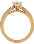 Inel de Logodnă din Aur 14k cu Diamante Create în Laborator Solitaire Etern Pavé de 0.42 ct din 14k Aur Galben - Castelo.ro