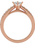 Inel de Logodnă din Aur 14k cu Diamante Naturale Solitaire Etern Pavé de 0.42 ct din 14k Aur Roz - Castelo.ro
