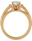 Inel de Logodnă cu Diamante Create în Laborator Solitaire Etern Pavé de 0.40 ct din 18k Aur Galben - Castelo.ro