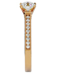 Inel de Logodnă din Aur 14k cu Diamante Naturale Solitaire Etern Pavé de 0.40 ct din 14k Aur Galben - Castelo.ro
