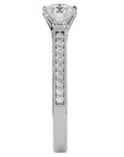 Inel de Logodnă cu Diamante Naturale Solitaire Etern Pavé de 0.40 ct din Platina - Castelo.ro