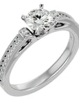 Inel de Logodnă cu Diamante Create în Laborator Solitaire Etern Pavé de 0.40 ct din Platina - Castelo.ro