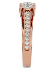 Inel de Logodnă din Aur 14k cu Moissanite Solitaire Etern Pavé de 1.77 ct din 14k Aur Roz - Castelo.ro