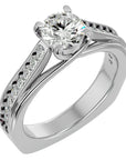 Inel de Logodnă cu Diamante Naturale Solitaire Etern Pavé de 1.77 ct din Platina - Castelo.ro