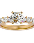 Inel de Logodnă din Aur 14k cu Diamante Naturale Solitaire Etern Pavé de 0.80 ct din 14k Aur Galben - Castelo.ro