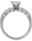 Inel de Logodnă cu Diamante Naturale Solitaire Etern Pavé de 0.80 ct din Platina - Castelo.ro