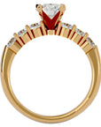 Inel de Logodnă din Aur 14k cu Diamante Naturale Solitaire Etern Pavé de 0.80 ct din 14k Aur Galben - Castelo.ro