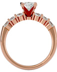 Inel de Logodnă din Aur 14k cu Diamante Naturale Solitaire Etern Pavé de 0.80 ct din 14k Aur Roz - Castelo.ro