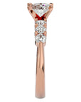 Inel de Logodnă din Aur 14k cu Diamante Naturale Solitaire Etern Pavé de 0.80 ct din 14k Aur Roz - Castelo.ro