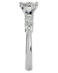 Inel de Logodnă cu Diamante Naturale Solitaire Etern Pavé de 0.80 ct din Platina - Castelo.ro