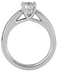 Inel de Logodnă cu Moissanite Solitaire Etern Pavé de 1.57 ct din Platina - Castelo.ro