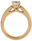 Inel de Logodnă din Aur 14k cu Diamante Create în Laborator Solitaire Etern Pavé de 1.57 ct din 14k Aur Galben - Castelo.ro