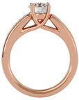 Inel de Logodnă cu Diamante Create în Laborator Solitaire Etern Pavé de 1.57 ct din 18k Aur Roz - Castelo.ro