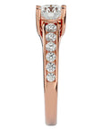 Inel de Logodnă din Aur 14k cu Diamante Naturale Solitaire Etern Pavé de 1.57 ct din 14k Aur Roz - Castelo.ro