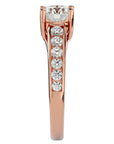 Inel de Logodnă din Aur 14k cu Diamante Naturale Solitaire Etern Pavé de 1.57 ct din 14k Aur Roz - Castelo.ro