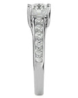 Inel de Logodnă cu Moissanite Solitaire Etern Pavé de 1.57 ct din Platina - Castelo.ro